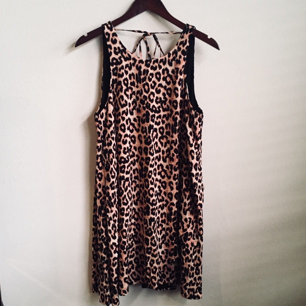 *NWT!* Francesca’s Blue Rain Cheetah Sheath Dress